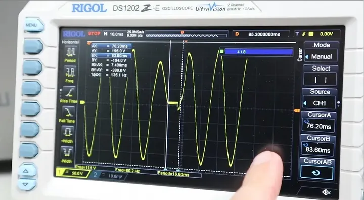 Multimeter showing continuity for grounded neutral connection.