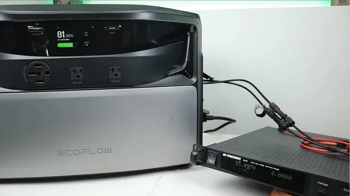 EcoFlow Titan 5000 Plus display showing 950W input from a 60V adjustable power supply.