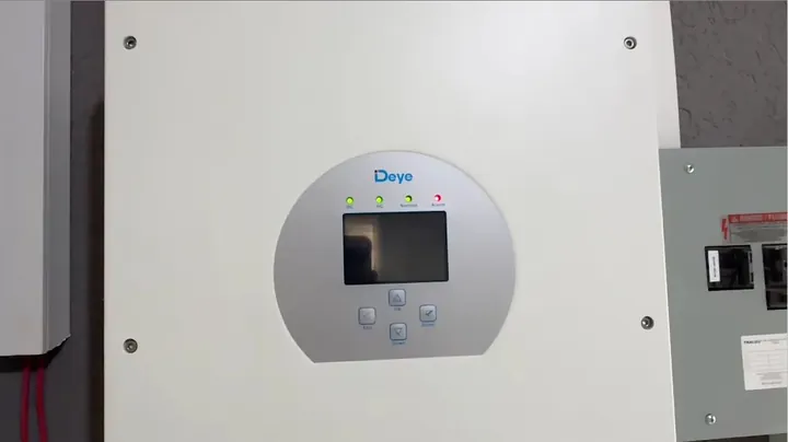 Reading live system telemetry and battery state of charge on inverter LCD screen